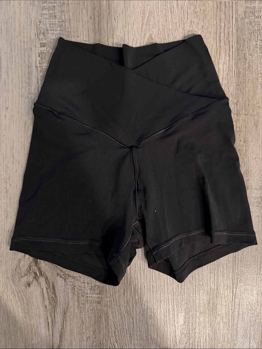 aerie Black High-Waist Athletic Bike Shorts